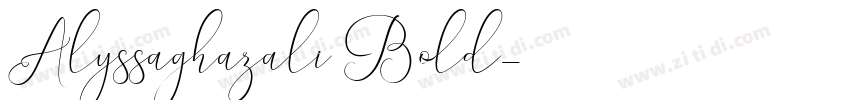 Alyssaghazali Bold字体转换